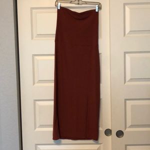 Strapless sweater dress